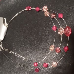 Maurices beaded cable necklace 14+3 inches long.